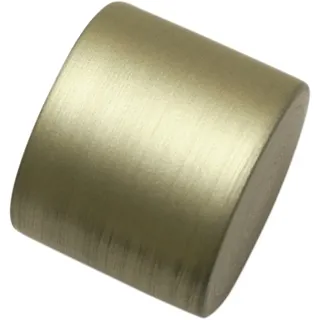GARDINIA Endstück, 2 x Endkappe, Metall, Champagner, für Gardinentechnik Ø 19 mm