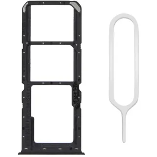 MMOBIEL Dual SIM Kartenhalter Kompatibel mit Oppo A54-5G 2021 - SIM Card Tray Schlitten - Inkl. SIM Pin - Schwarz