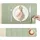 Tischsets Abwaschbar und Untersetzer Platzsets Abwaschbar rutschfest Hitzebeständig Doppelseitigen Tischset mit PVC Esszimmer Hellgrün Beige 43x30cm 6