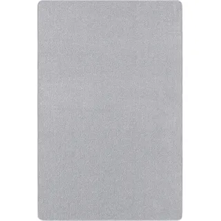 HANSE HOME Nasty Teppich – Wohnzimmerteppich Flauschiger Kurzflor Unifarben für Esszimmer, Kinderzimmer, Flur, Schlafzimmer, Küche – Uni Silber, 200x200cm