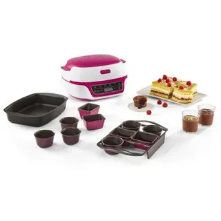Tefal Cake Factory Délices KD8101, Brotbackautomat, Rosa, Weiss