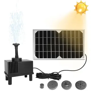 jnglgo Springbrunnen Solar 1.4W - Solar Teichpumpe Solarpumpen Pumpe Aussen für Garten, Vogel-Bad, Teich, Fisch-Behälter Wasserspiel Dekoration