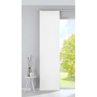 Gardinenbox Verdunkelung Flächenvorhang Schiebegardine »Milano« Samt Blickdicht Blackout Paneelwagen Beschwerungsstange Weiß HxB 245x60 cm, 203571