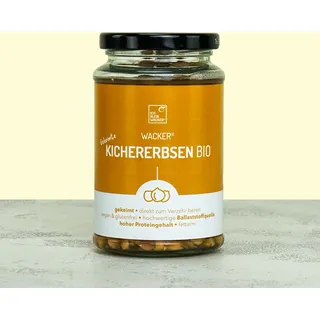 Wacker Gekeimte Kichererbsen im Glas Bio, 218g