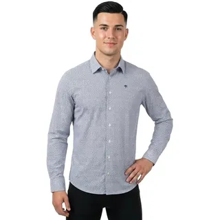 Fynch Hatton 24/7 Explorer Jersey Print Langarmhemd - White - S
