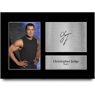 HWC Trading A4 Christopher Judge Stargate SG-1 Geschenke Gedrucktes Signiertes Autogramm Foto für Fans von Fernsehshows