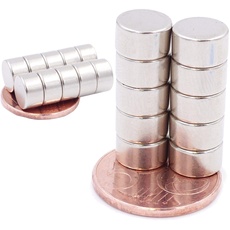 Brudazon | 15 Mini Scheiben-Magnete 9x5mm | N52 stärkste Stufe - Neodym-Magnete ultrastark | Power-Magnet für Modellbau, Foto, Whiteboard, Pinnwand, Kühlschrank, Basteln | Magnetscheibe extra stark