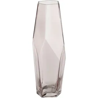 Vase , Pink , Glas , länglich , 40 cm , nur zu Dekorationszwecken, zum Stellen , Dekoration, Vasen, Glasvasen