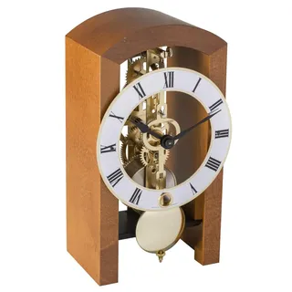 Hermle 23015-160721 Moderne Skelett-Tischuhr, Kirschbaum Braun, 18cm x 9cm x 11cm