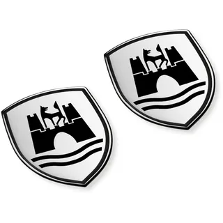 Volkswagen 5C0064317ASXRW Dekorfolien Set Wolfsburg Wappen Emblem Satinschwarz
