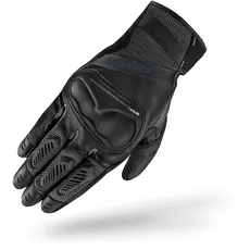 SHIMA HERO GLV Motorrad Handschuhe Damen Leder Kurze Sommer Motorradhandschuhe Schutz Touchscreen Stadt Lederhandschuhe Motorcycle Belüftet Verstärkt Perforiertes Leicht (Damen, Schwarz, XL)