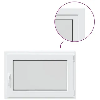 vidaXL Kellerfenster RISOR 60 x 90 cm Dreh-Kipp weiß