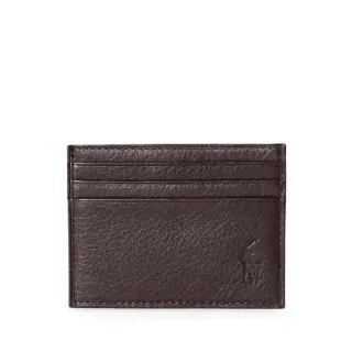 Polo Ralph Lauren Unisex. 405913722001 Kartenetui aus braunem genarbtem Leder (OSFA), Lässig, Klassisch