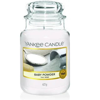 Yankee Candle Duftkerze im Glas (groß) | Baby Powder | Brenndauer bis zu 150 Stunden | Perfekte Geschenke für Frauen