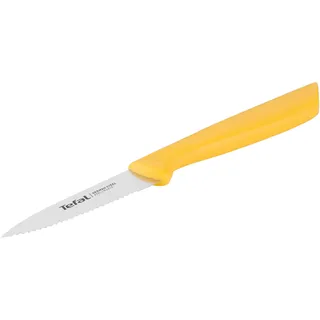 Tefal Schälmesser "Colorfood" gezahnt, 8 cm, Klinge aus deutschem Edelstahl, ergonomischer Griff, gelb, edelstahl