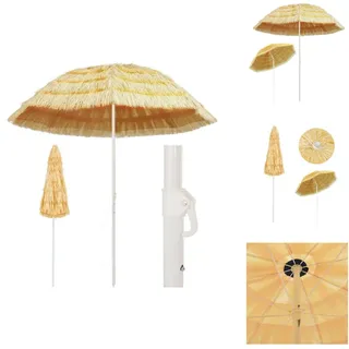 vidaXL Strandschirm Natur 240 cm Hawaii Style - Sonnenschirme & Sonnenschutze - Braun