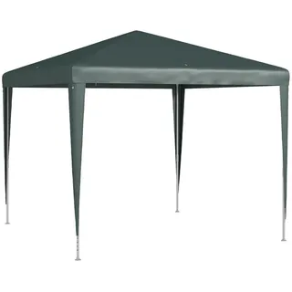 Outsunny Pavillon Gartenzelt Stahl Dunkelgrün , Metall, Kunststoff , 270x255x270 cm , Sonnenschutz, Pavillons