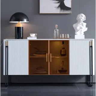 Kommoden Holz Schränke Anrichte Möbel Kommode Sideboard Schrank Modern - Weiß