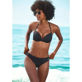 Bikini-Hose S.OLIVER "Spain", Damen, Gr. 36, N-Gr, schwarz, Microfaser, Microfaser, unifarben, Badehosen Bikini-Hose, in modischen Unifarben, Topseller