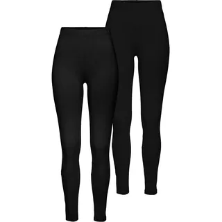 Leggings BOYSEN'S, Damen, Gr. 50 (XL), N-Gr, schwarz (schwarz, schwarz), Jersey, Obermaterial: 95% Baumwolle, 5% Elasthan, unifarben, Basic, sehr figurbetont knöchellang, Hosen Leggings, mit Baumwolle NEUE FARBE, Topseller