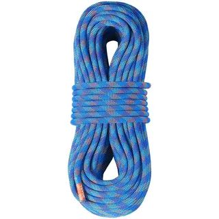 Vevor 10,2 mm dynamisches Kletterseil, 50 m (164 Fuß) Outdoor-kletterseil, 25 kN Bruchspannung, dehnbares Faserseil mit Stahlkarabinerhaken für Flucht, Abseilen, Brandrettung, Blau
