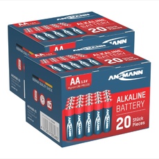 ANSMANN Alkaline Batterie Mignon AA / LR06 1.5V / Longlife Alkalibatterie Sparpaket in einer praktischen Vorratsbox / 40 Stück