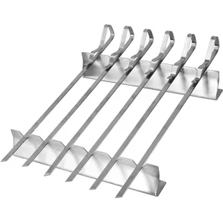 LANDMANN Schaschlik-Spieße Grillspieß Spießset Edelstahl flach 6er-Set Grillen