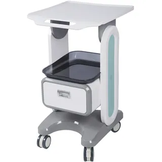 Rollwagen für medizinische Geräte mit großer Arbeitsfläche, 50 kg Tragkraft, Medizinischer Servierwagen für Labor, Zahnarztpraxis und Schönheitssalon