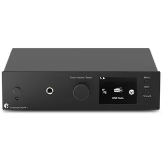 Pro-Ject Tuner Box S3 DAB+, Internetradio mit DAB, DAB+ & FM Tuner, Fernbedienung, WLAN, Kopfhörerverstärker (Schwarz)