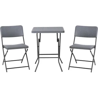 Beliani Trappeto Bistro-Set 2-tlg. Grau