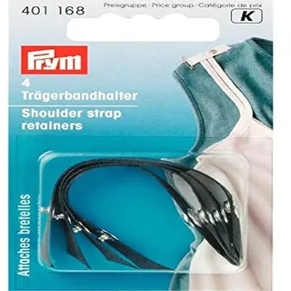 PRYM, 401168 Trägerbandhalter, 4 Stück, schwarz