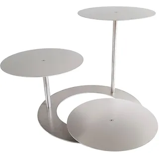 Tortenständer Aluminium Rund Tortenetagere Treppe Etagere Hochzeit 3 Etagen (Aluminiumplatten, 3X Ø 30cm)