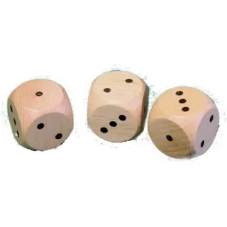 Holzspielzeug 10 Holzwürfel Spielewürfel BxHxT 2,9x2,9x2,9cm NEU - Naturbelassen