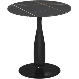 Homcom Esstisch Ø 70 cm Schwarz