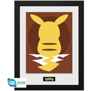 ABYstyle - POKEMON Framed print Pikachu Silhouette 25" - Bild