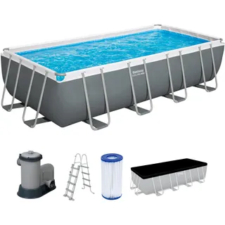 Bestway Steel Pro MAX Frame Pool Komplett-Set, 549 x 274 x 122 cm, 14.812 Liter, Robustes TriTech-Material, Filterpumpe 5.678 l/h, Sicherheitsleiter, Abdeckplane, Einfacher Aufbau, Korrosionsschutz