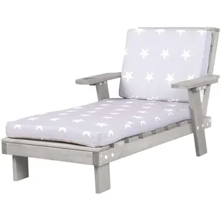 roba Gartenliege für Kinder Sonnenliege 85 x 55 x 54 cm Grau