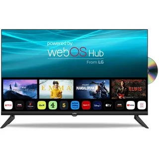 Cello C3224WSF Téléviseur SMART/DVD sans Cadre 32 pouces Lecteur DVD intégré Triple Tuner Bluetooth Système d'exploitation Ultra Rapide WebOS par LG Disney+ Netflix Prime [2025]
