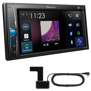 Pioneer DMH-A3300DABAN inkl. DAB Antenne 2-DIN-Multimedia Player, 6,2-Zoll ClearType-Touchscreen, Smartphone-Anbindung, USB, DAB/DAB+ Digitalradio, WebLink, Bluetooth, 13-Band-Grafikequalizer