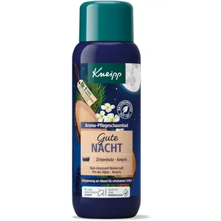 Kneipp Aroma-Pflegeschaumbad Gute Nacht - Badezusatz mit ätherischen Ölen aus Zirbenholz & Amyris - Entspannung pur - 400ml
