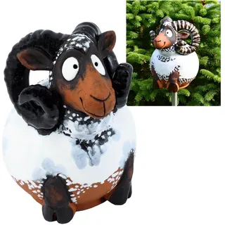 Midene Gartenstecker Keramik Handgefertigt - Gartendeko für Draußen Wetterfest - Garten Deko Keramik - Gartenfiguren & Gartenstatuen - Tiere