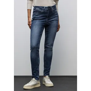 STREET ONE Damen, 3716471 Slim Fit Jeans, Dark Blue random, 30W x 30L