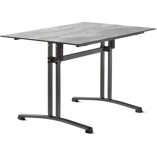 Sieger Gastro-Tisch Klapptisch 120 x 80 x 73 cm Beton Hell/Grau