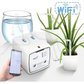 Automatisches Bewässerungssystem - Pflanzentropfer - Automatische Gießkanne - Sprinklersystemgerät - Bewässerungssystem - Wassertropfer für Pflanzen - Bewässerungssystem - für 20 Töpfe - Weiß