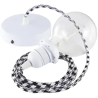 Creative Cables Rp04 50 Cm Hängeleuchte Pendel Für Lampenschirm - Black / White - One Size