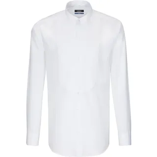 Businesshemd SEIDENSTICKER "Schwarze Rose", Herren, Gr. M (39), normale Ärmellängen, weiß, 100% Baumwolle, unifarben, tailored fit, Hemden Businesshemd, Gala Uni