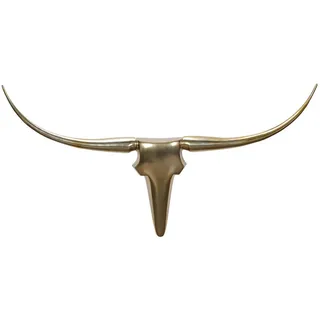 Wohnling Wanddekoration Geweih Bull L 125 cm Aluminium golden