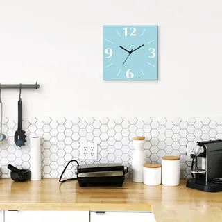 Artland Wanduhr »Uni Trendfarben« wahlweise mit Quarz- oder Funkuhrwerk, lautlos ohne Tickgeräusche, blau
