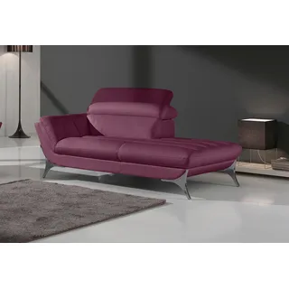 Egoitaliano Recamiere »Sueli, extravagantes Design und erstklassiger Sitzkomfort« Solitärmöbel, hochwertiger Lederbezug, inklusive Kopfteilverstellung, rot