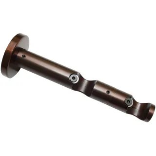 GARDINIA 31371 Doppeltraeger für Gardinenstangen 2-läufig offen, Serie Chicago, Durchmesser 20 mm, Bronze